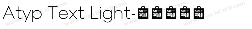 Atyp Text Light字体转换